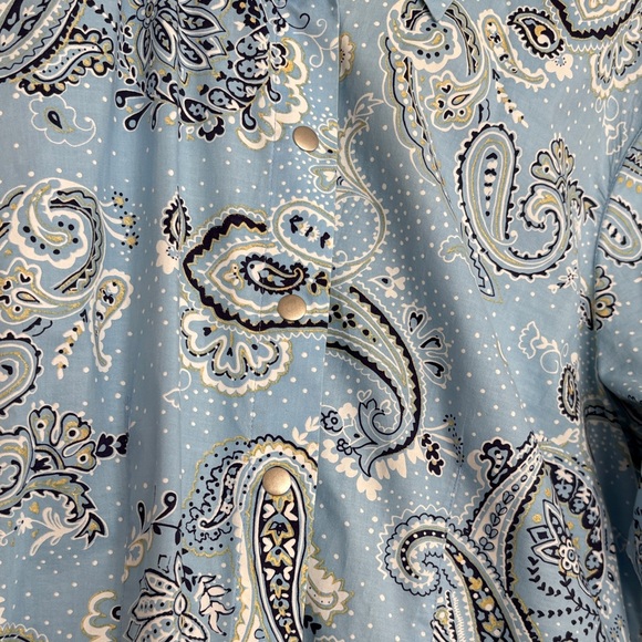 Vintage Starington Blue Women’s snap button shirt size‎ 8 - Picture 3 of 4